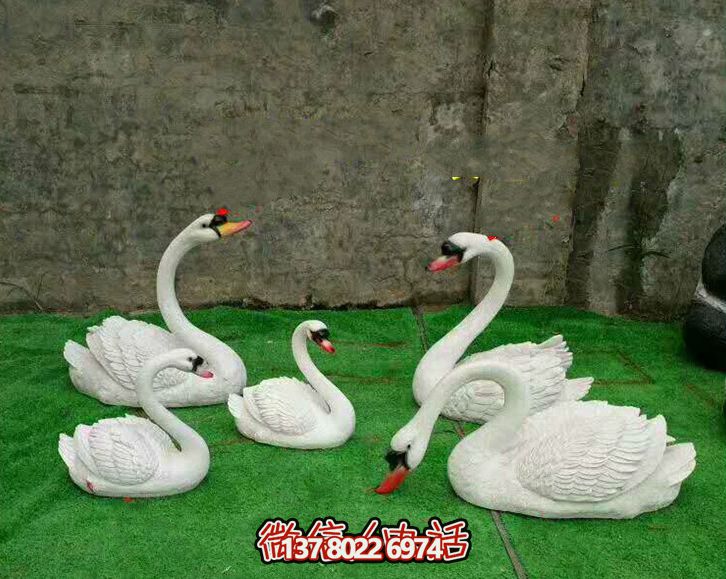 雕塑仿真天鵝，裝飾庭院、酒店、別墅等空間
