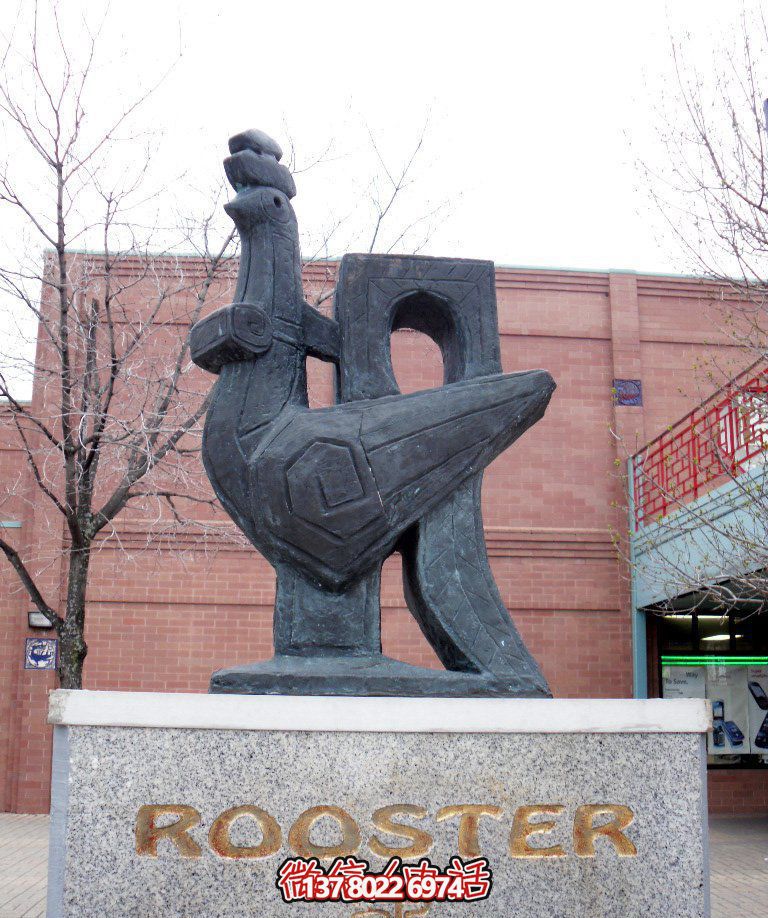 玻璃鋼創(chuàng)意雞雕塑，點亮街道美景