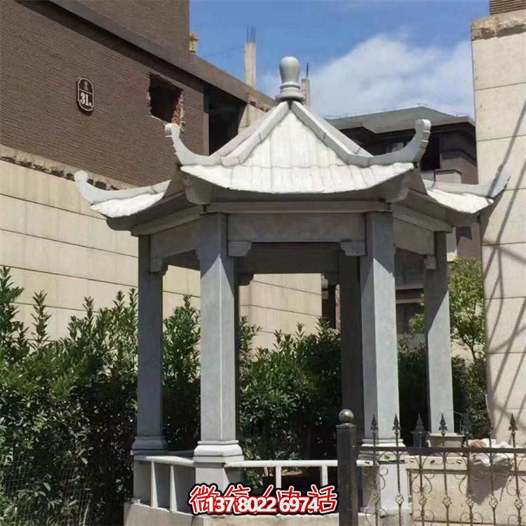 精美大理石涼亭，營造完美宅院景象