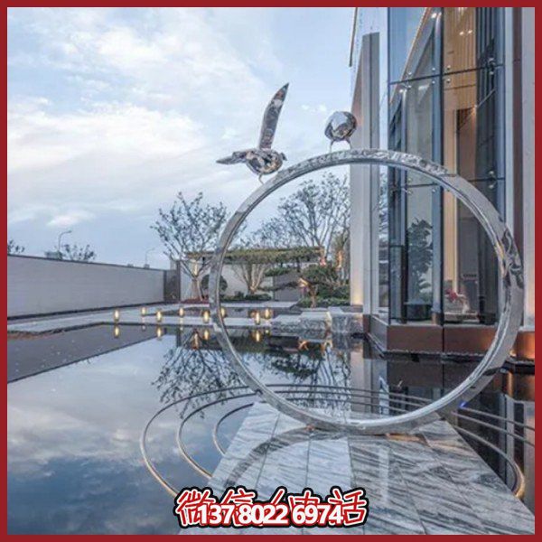 創(chuàng)意不銹鋼圓環(huán)雕塑——為酒店會(huì)所、戶(hù)外景觀增添幾何美感