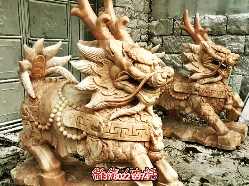 戶(hù)外大型神秘景觀麒麟雕塑