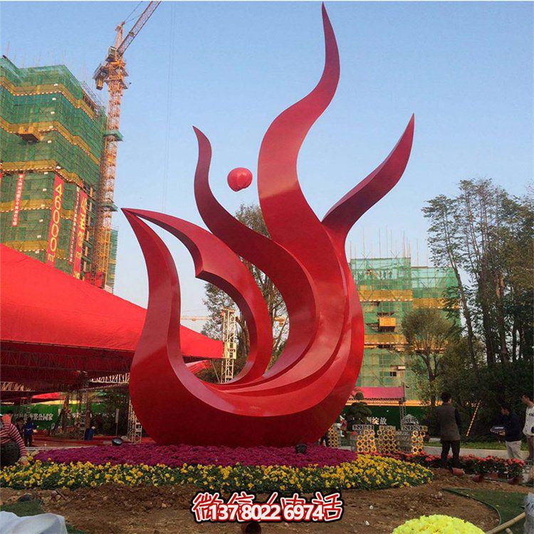 精美不銹鋼鳳凰雕塑，點綴精致小區、別墅環境