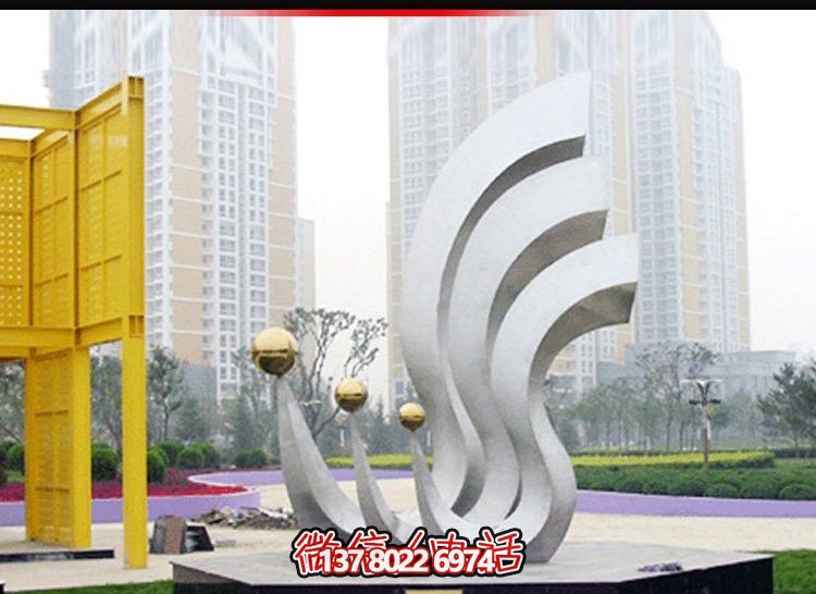 鳳凰不銹鋼雕塑，點亮公園廣場