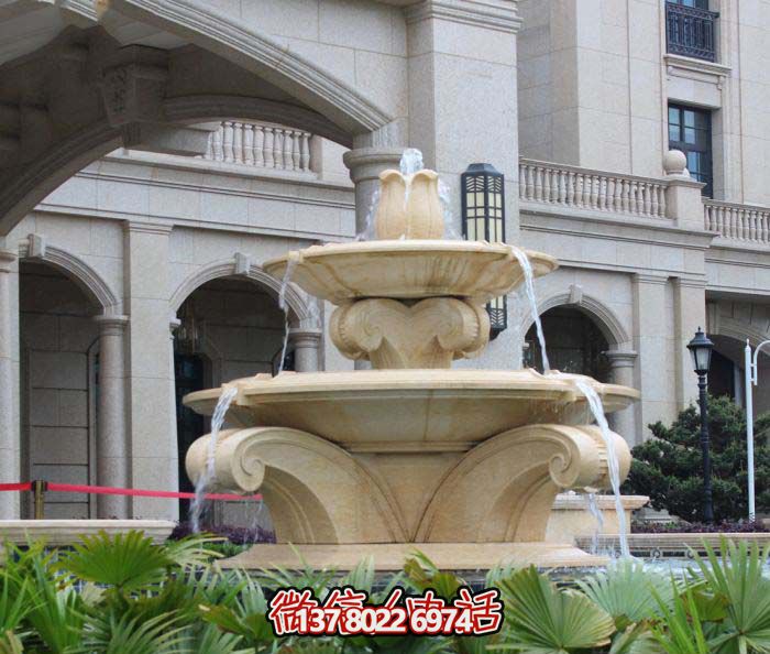 歐式風格大理石噴泉雕塑，美化酒店、廣場、景觀