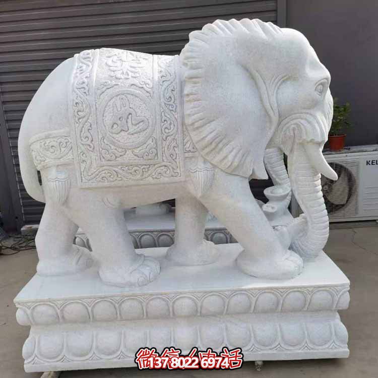 漢白玉雕塑藝術,景觀裝置招財大象 漢白玉雕塑藝術,景觀裝置招財大象