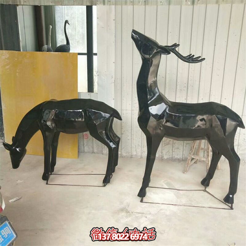 幾何風格戶外街道景觀裝飾品鹿雕塑 幾何風格戶外街道景觀裝飾品鹿雕塑