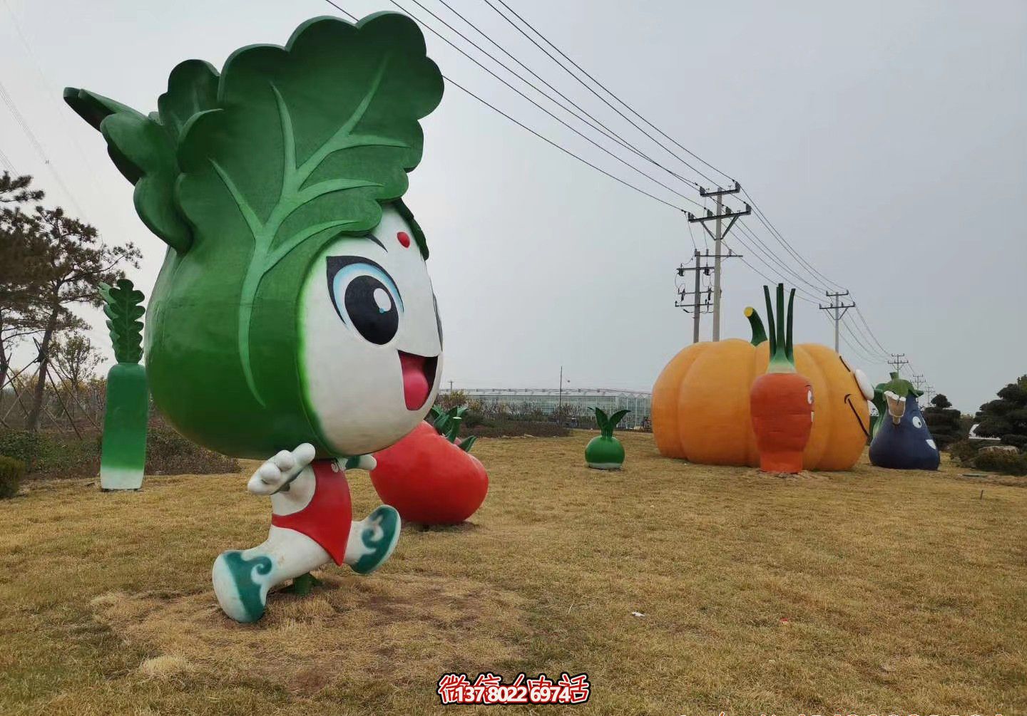 玻璃鋼卡通景觀白菜雕塑 玻璃鋼卡通景觀白菜雕塑