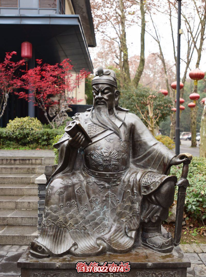 戶外景區(qū)看書(shū)的銅雕關(guān)公雕塑 戶外景區(qū)看書(shū)的銅雕關(guān)公雕塑