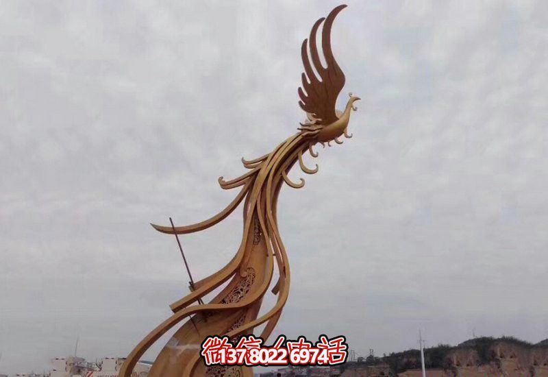 公園景區(qū)創(chuàng)意不銹鋼飛翔的鳳凰雕塑 公園景區(qū)創(chuàng)意不銹鋼飛翔的鳳凰雕塑