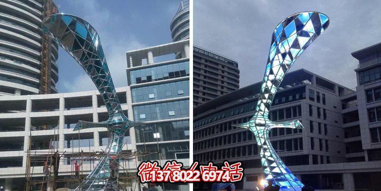 城市不銹鋼抽象大雁景觀雕塑 城市不銹鋼抽象大雁景觀雕塑