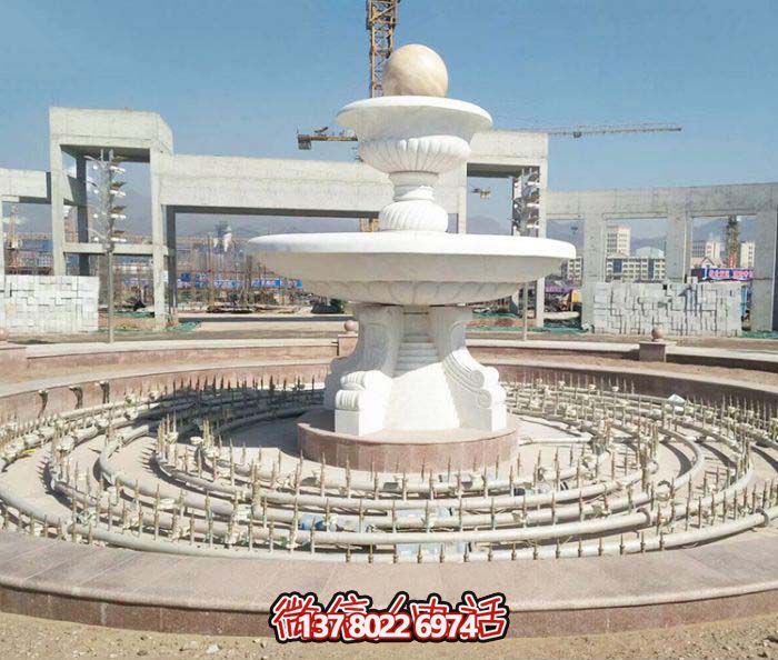 廣場(chǎng)景觀(guān)漢白玉風(fēng)水球噴泉石雕 廣場(chǎng)景觀(guān)漢白玉風(fēng)水球噴泉石雕